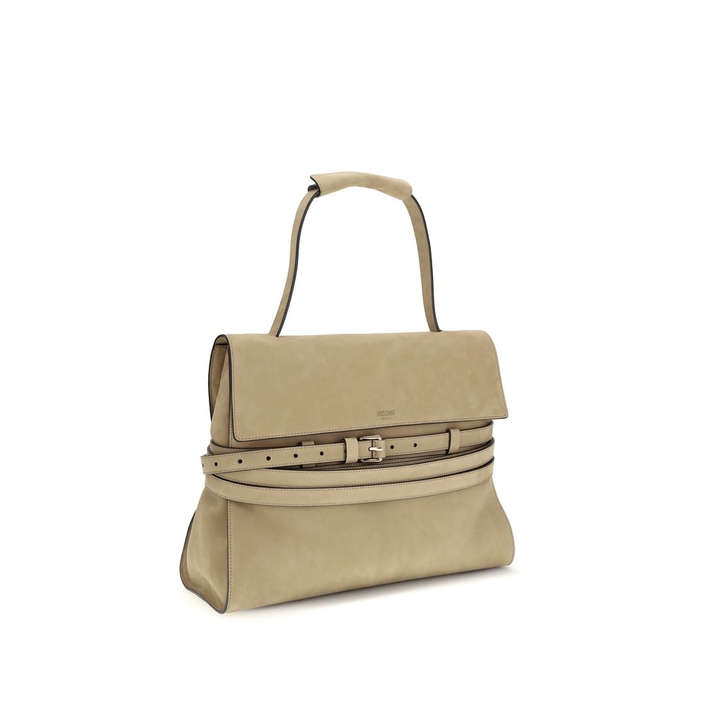 Moschino Beige Calf Leather Handbag