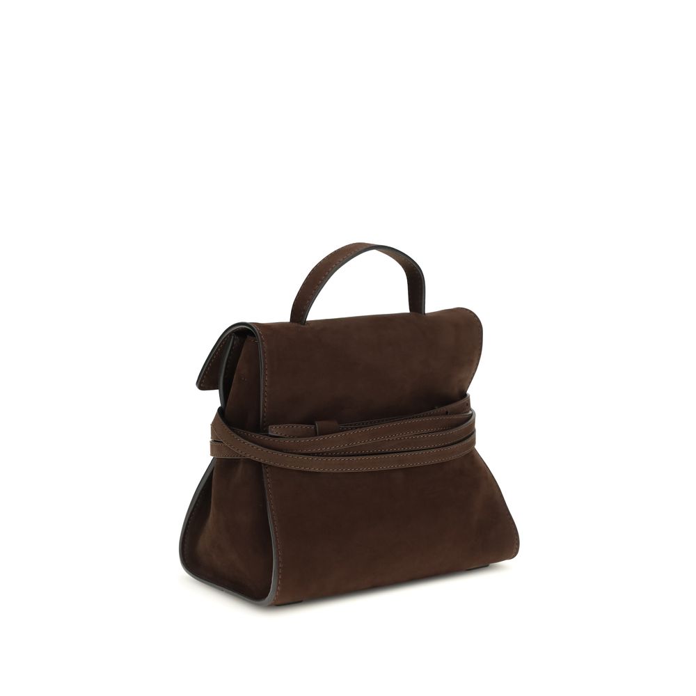 Moschino Brown Calf Leather Handbag