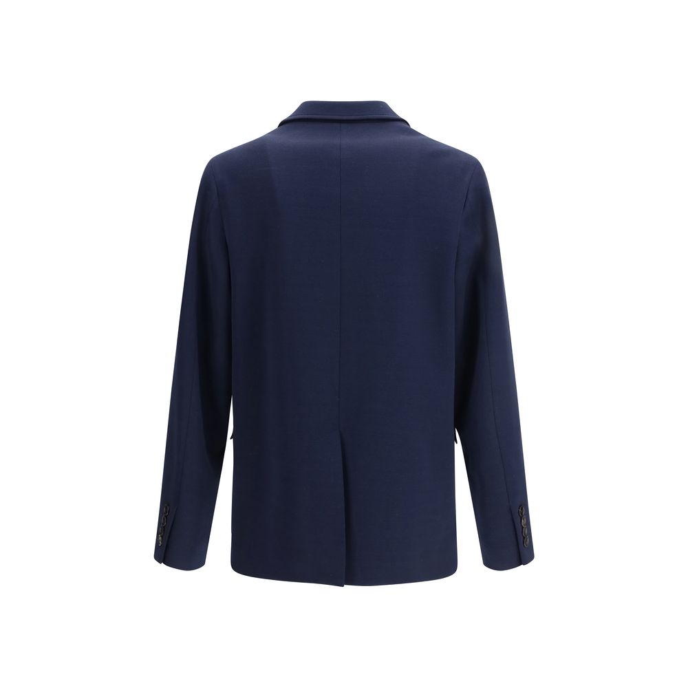 Gucci Blue Cotton Tailored Jacket