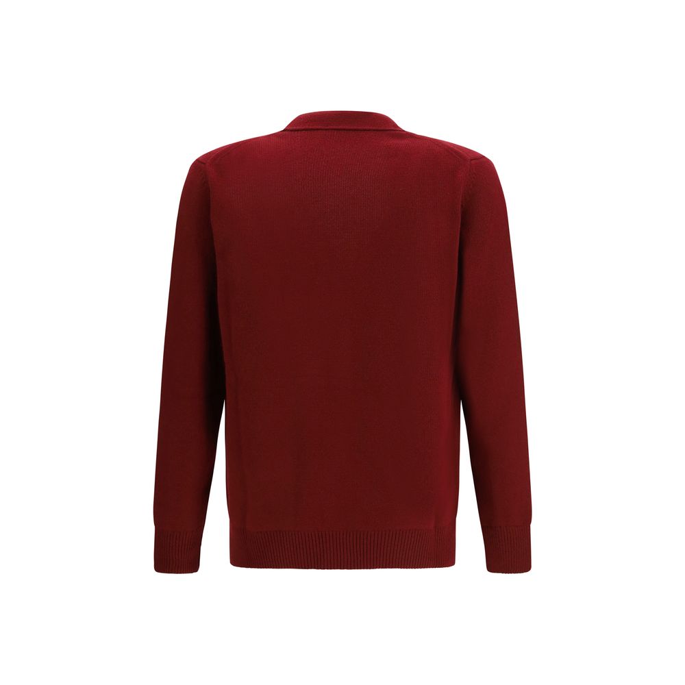 Gucci Bordeaux Wool-Cashmere Cardigan