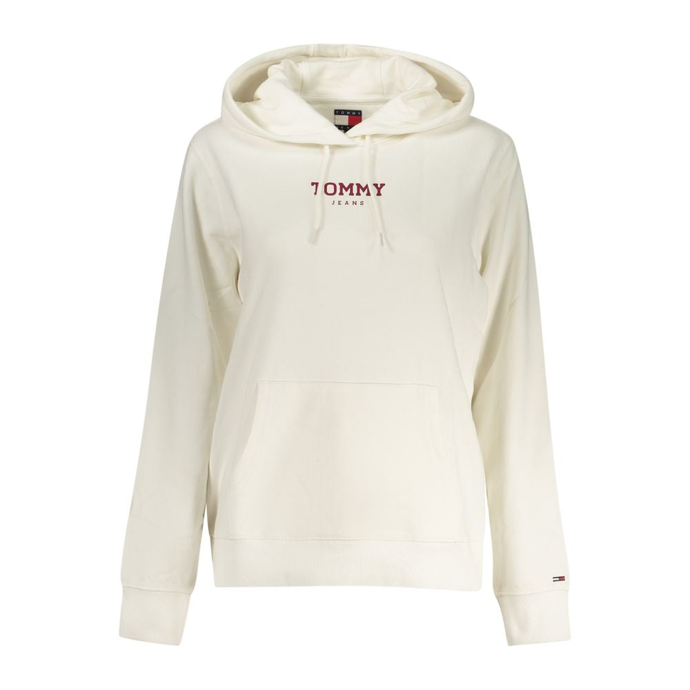 Tommy Hilfiger White Cotton Hooded Sweatshirt