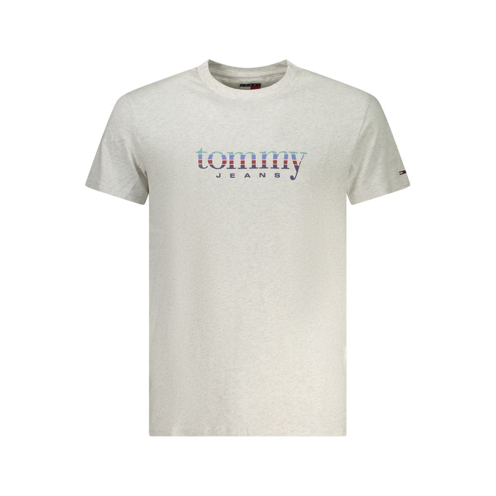 Tommy Hilfiger Grey Cotton Logo T-Shirt