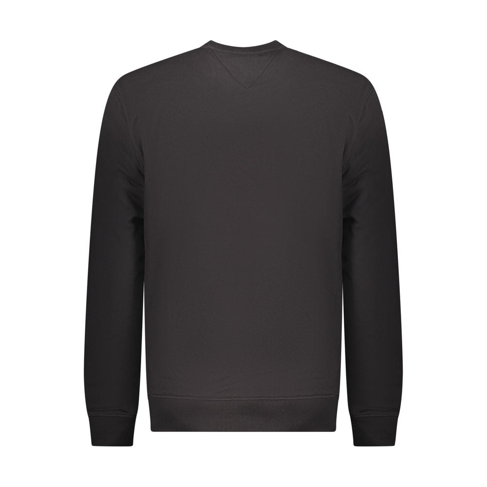 Tommy Hilfiger Black Cotton Logo Sweatshirt