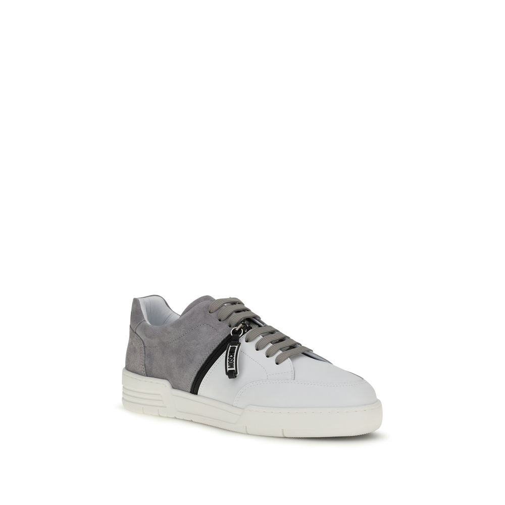 Moschino Multicolour Calf Leather Low Top Sneakers