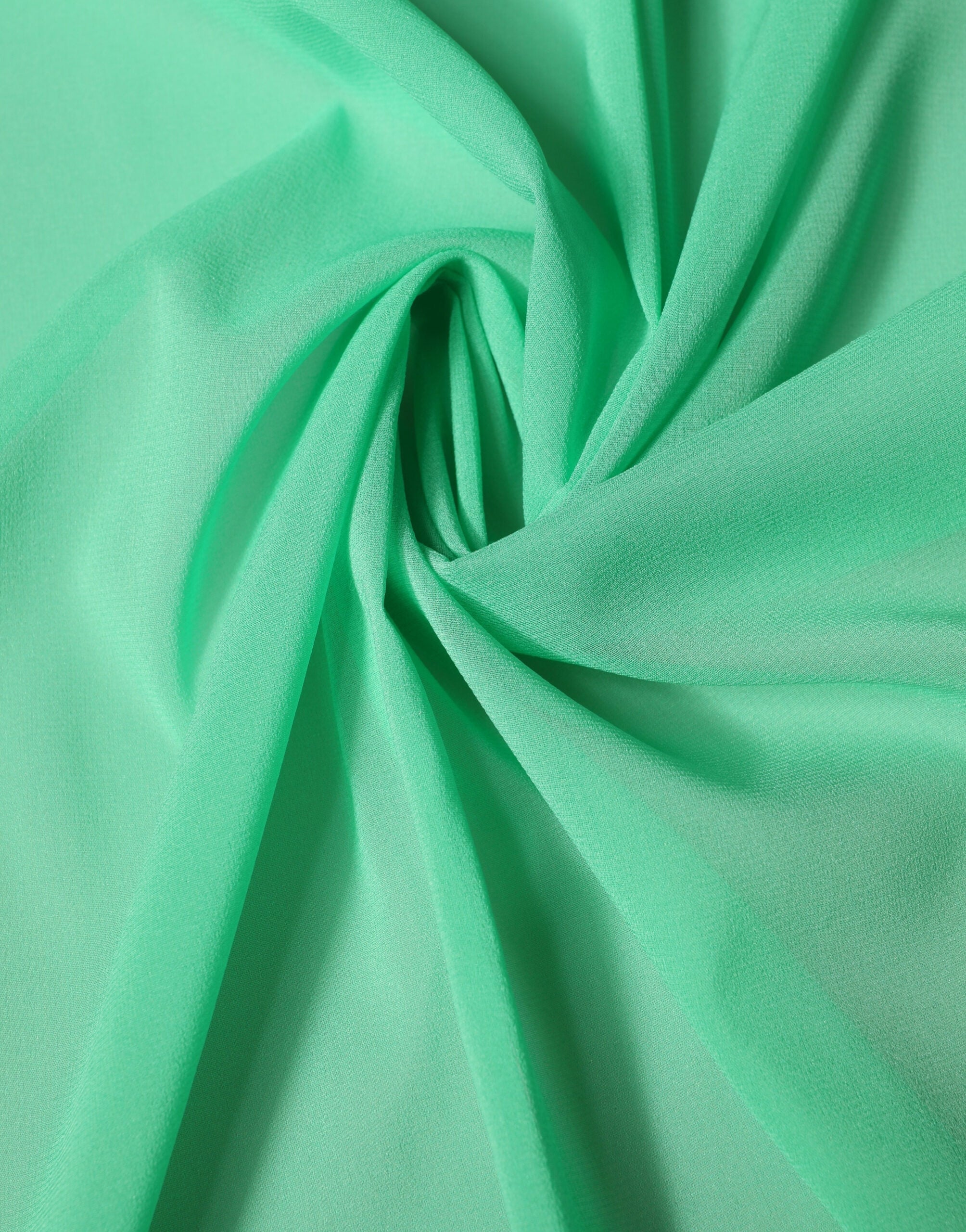 Green Silk Neck Wrap Shawl Stole 200cm x 64cm Scarf