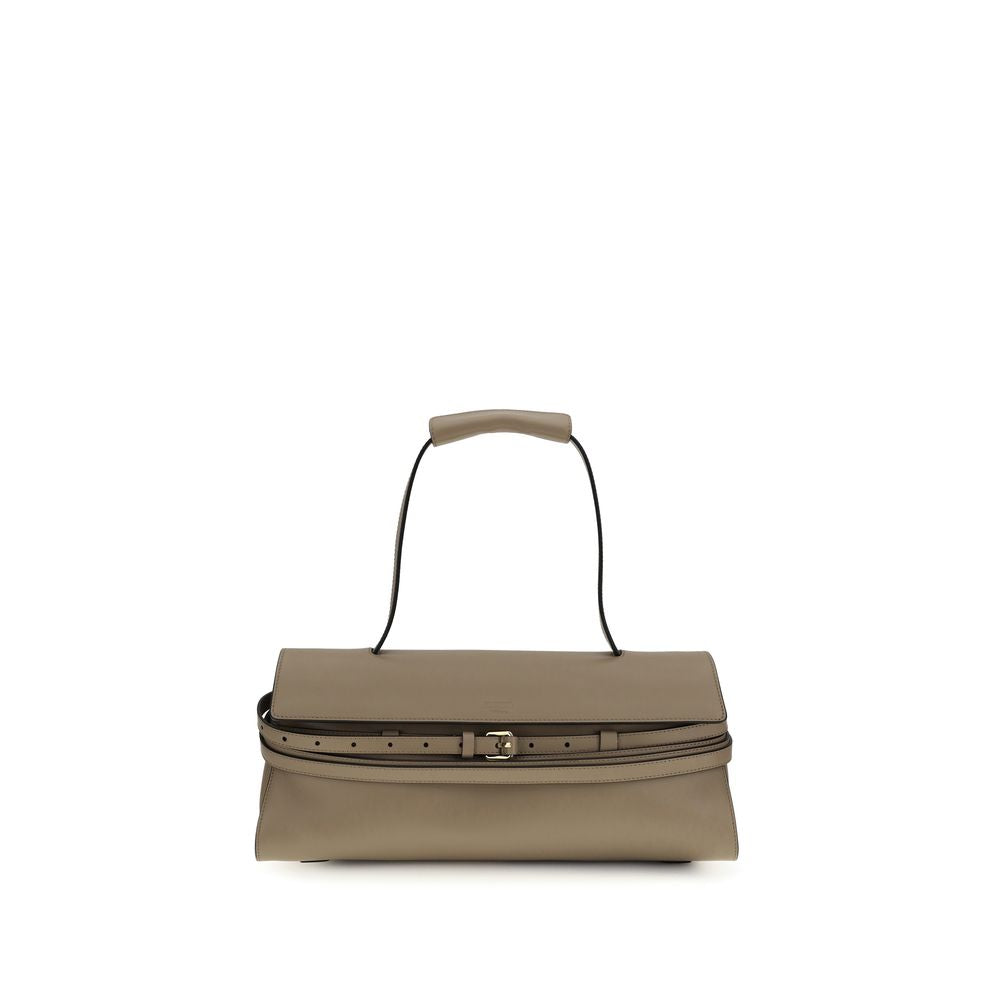 Moschino Beige Calf Leather Shoulder Bag