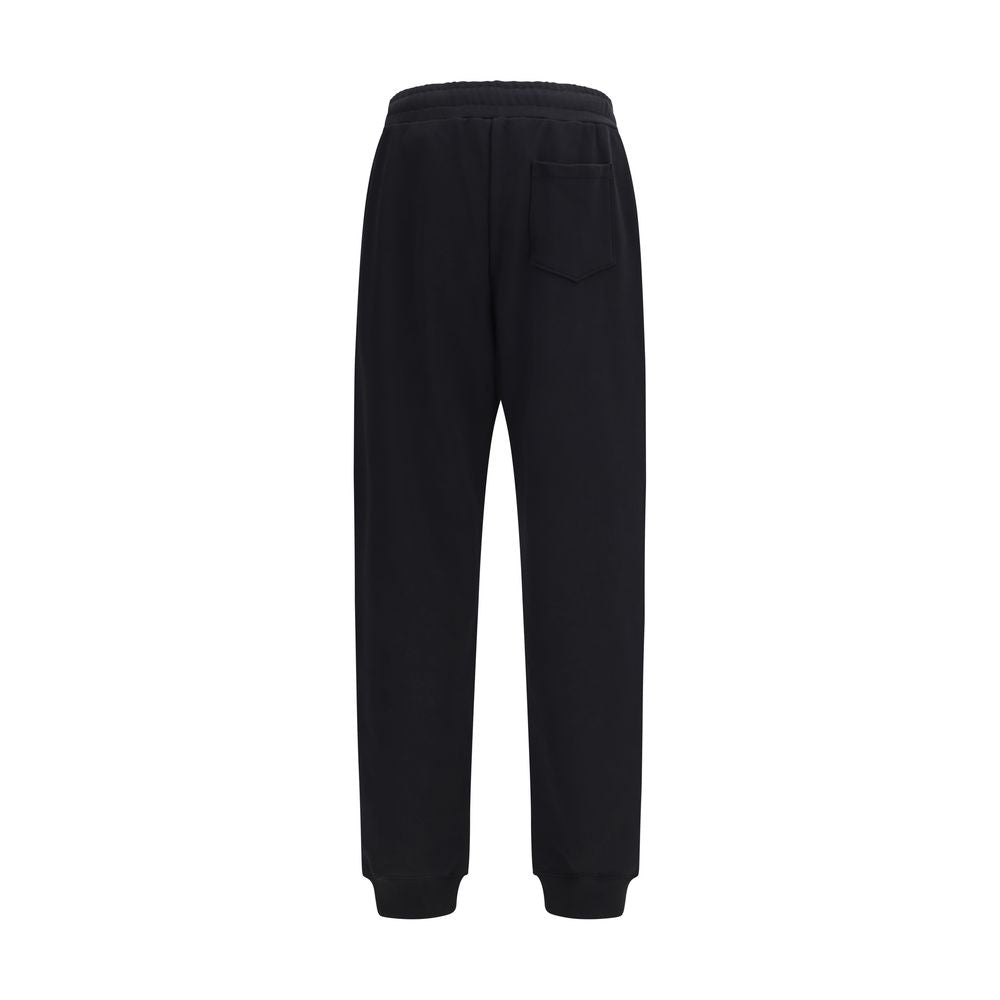 Moschino Black Cotton Casual Trousers