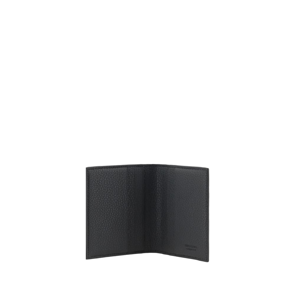 Ferragamo Black Calf Leather Wallet