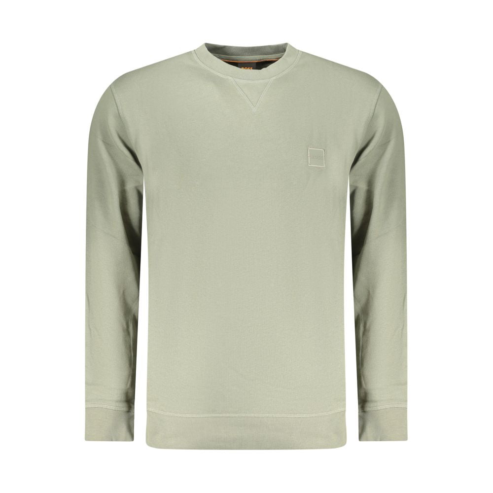 Hugo Boss Green Cotton Sweatshirt