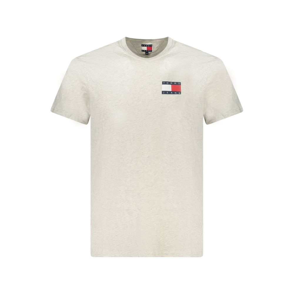 Tommy Hilfiger Grey Printed Cotton T-Shirt