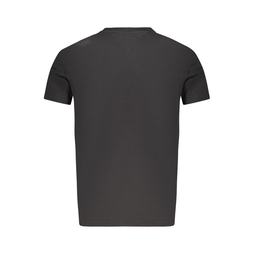 Tommy Hilfiger Black Cotton Slim-Fit Crewneck T-Shirt