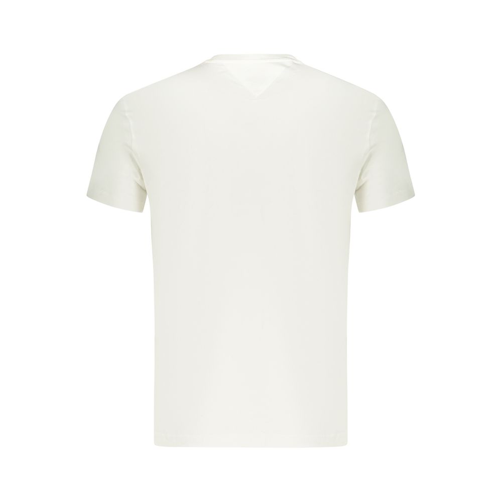 Tommy Hilfiger White Cotton Slim-Fit Crew Neck T-Shirt