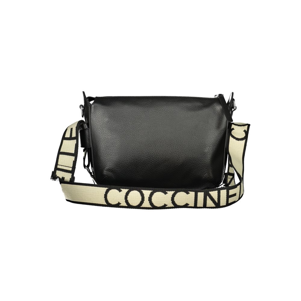 Coccinelle Gretel Ribbon Black Leather Shoulder Bag