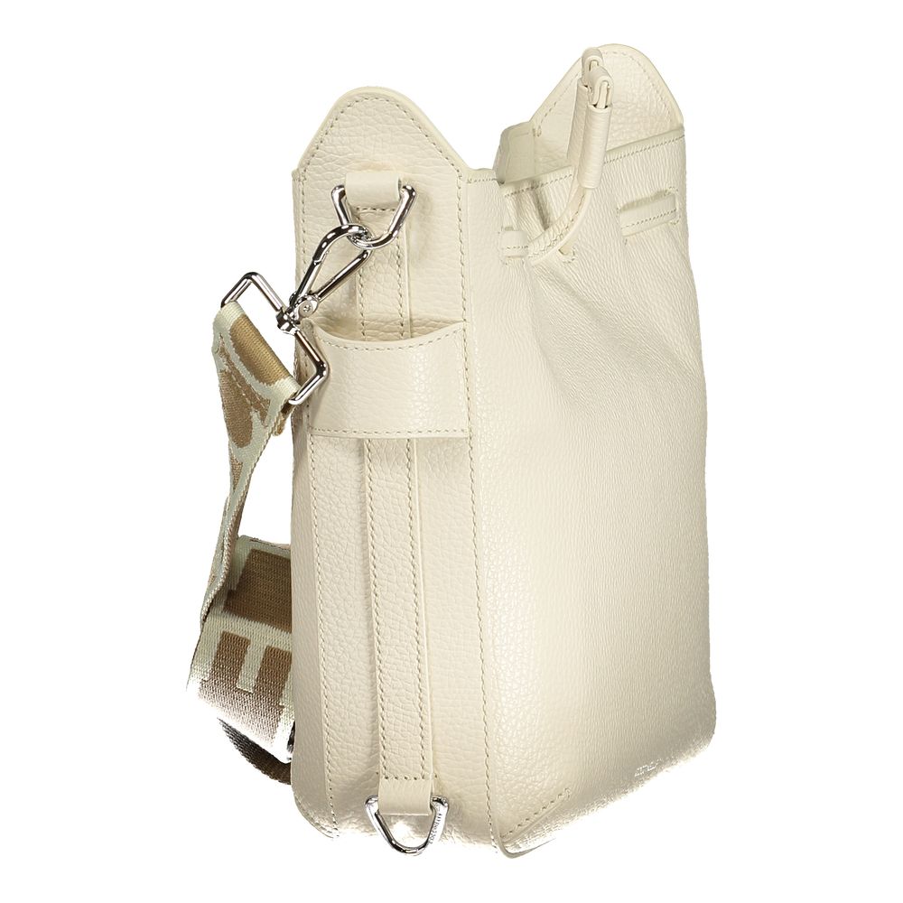 Coccinelle White Leather Gretel Ribbon Bag
