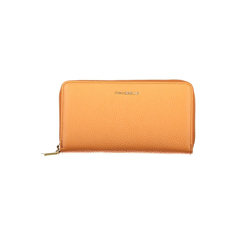 Coccinelle Orange Leather Zip Wallet