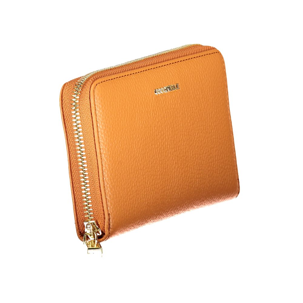 Coccinelle Orange Leather Zip Wallet