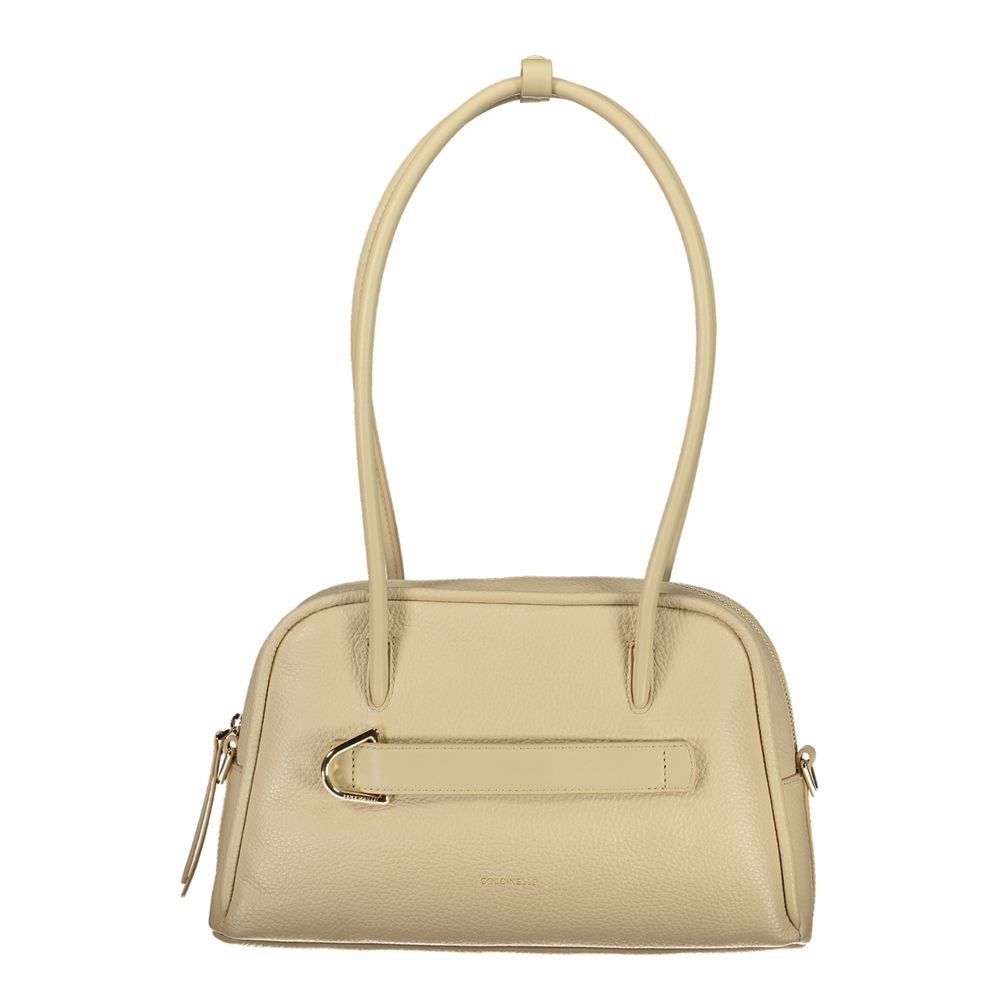 Coccinelle Beige Leather Lepaki Bag