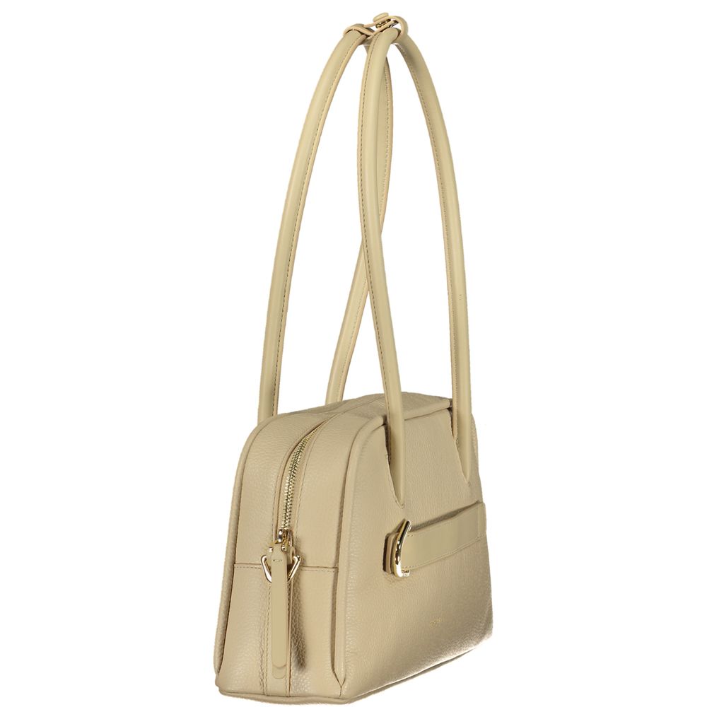 Coccinelle Beige Leather Lepaki Bag