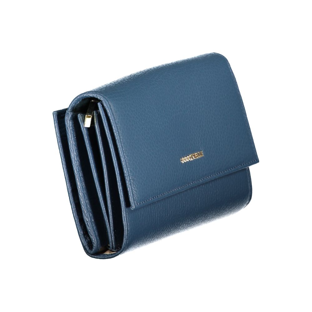 Coccinelle Blue Leather Metallic Soft Wallet