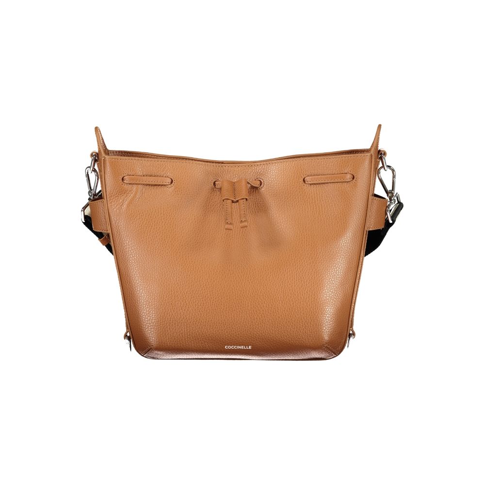 Coccinelle Brown Leather Gretel Ribbon Bag