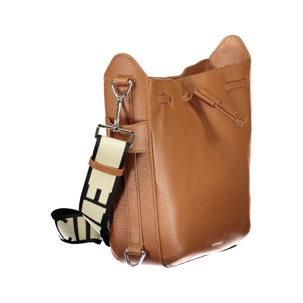 Coccinelle Brown Leather Gretel Ribbon Bag