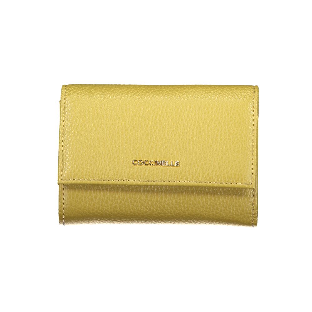 Coccinelle Green Leather Metallic Soft Wallet