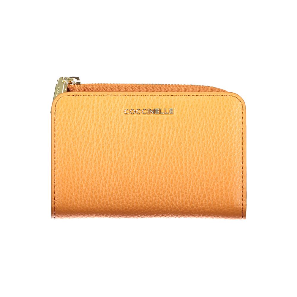 Coccinelle Orange Metallic Leather Wallet