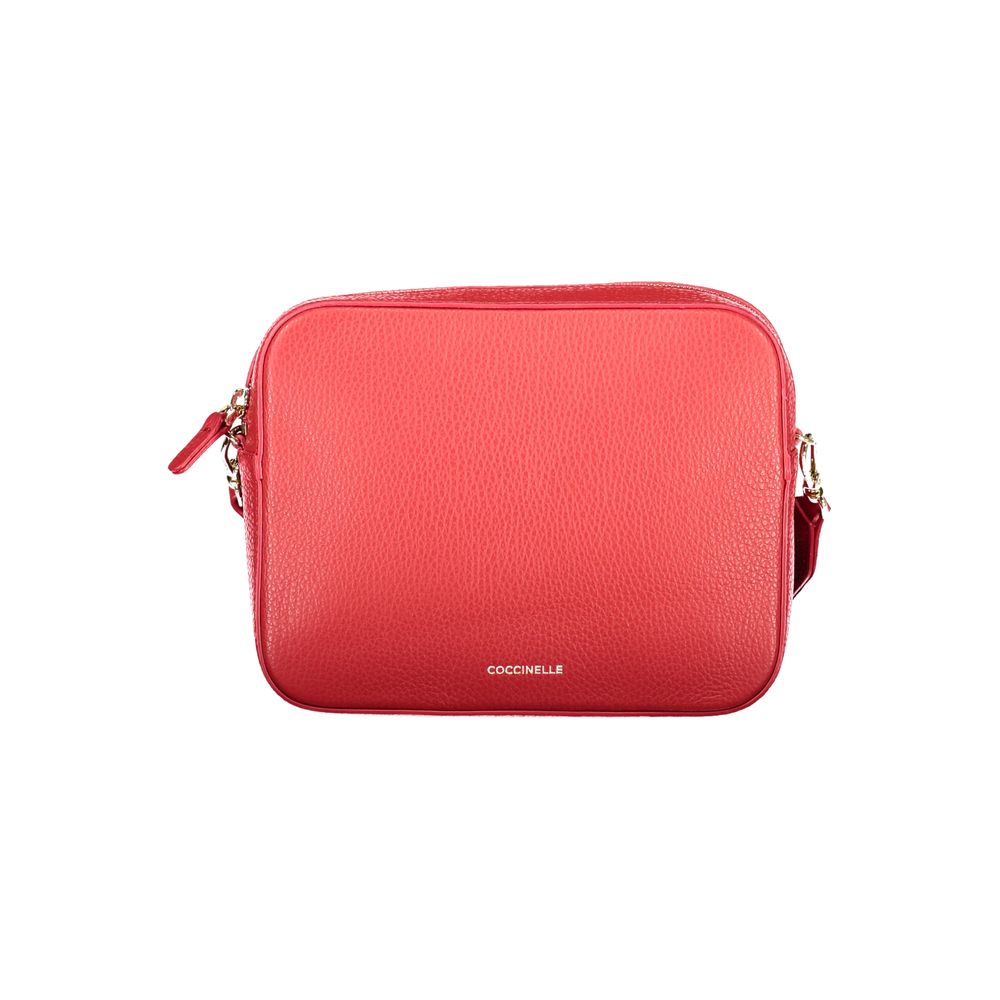 Coccinelle Red Leather Tebe Handbag