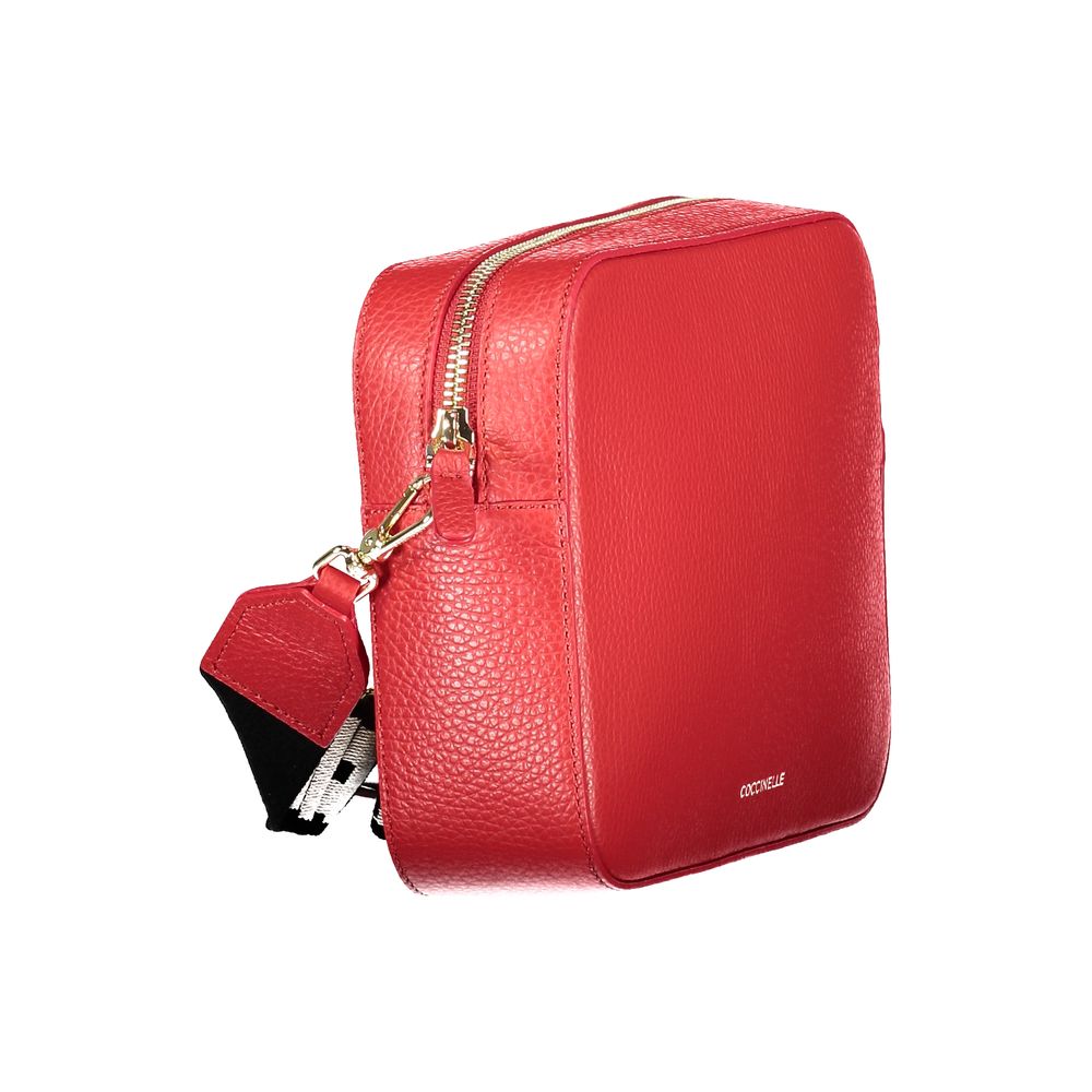 Coccinelle Red Leather Tebe Handbag