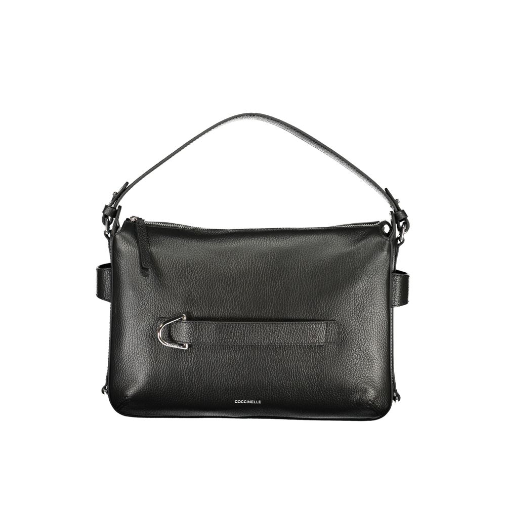 Coccinelle Black Leather Gretel Ribbon Bag