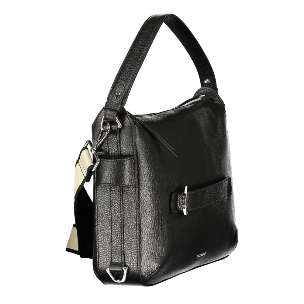 Coccinelle Black Leather Gretel Ribbon Bag