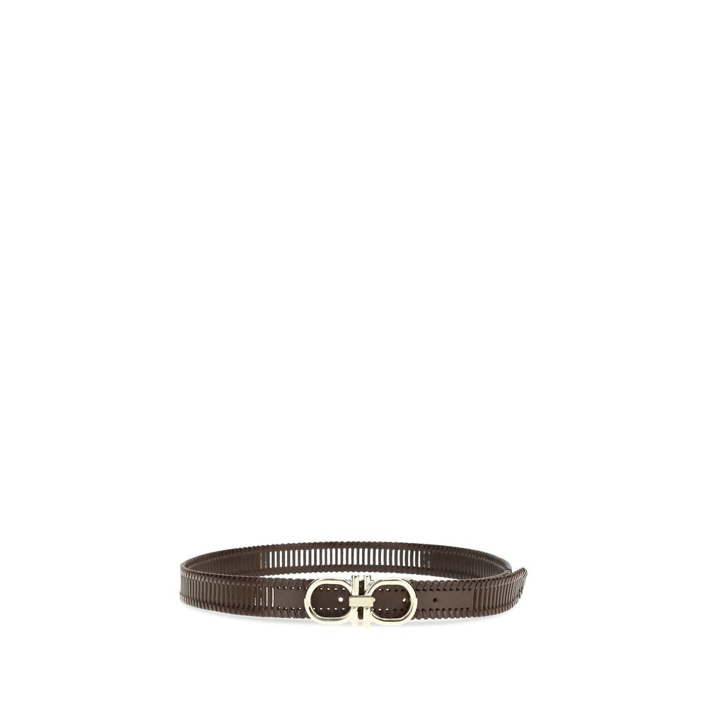 Ferragamo Brown Calf Leather Regular Belt