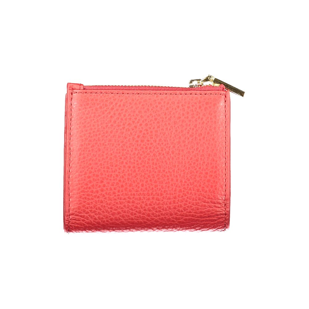 Coccinelle Red Metallic Leather Wallet