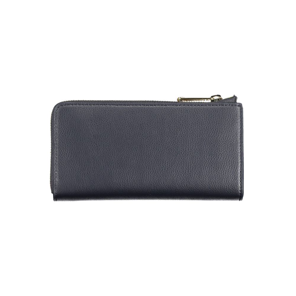 Tommy Hilfiger Blue Polyurethane Zip Wallet