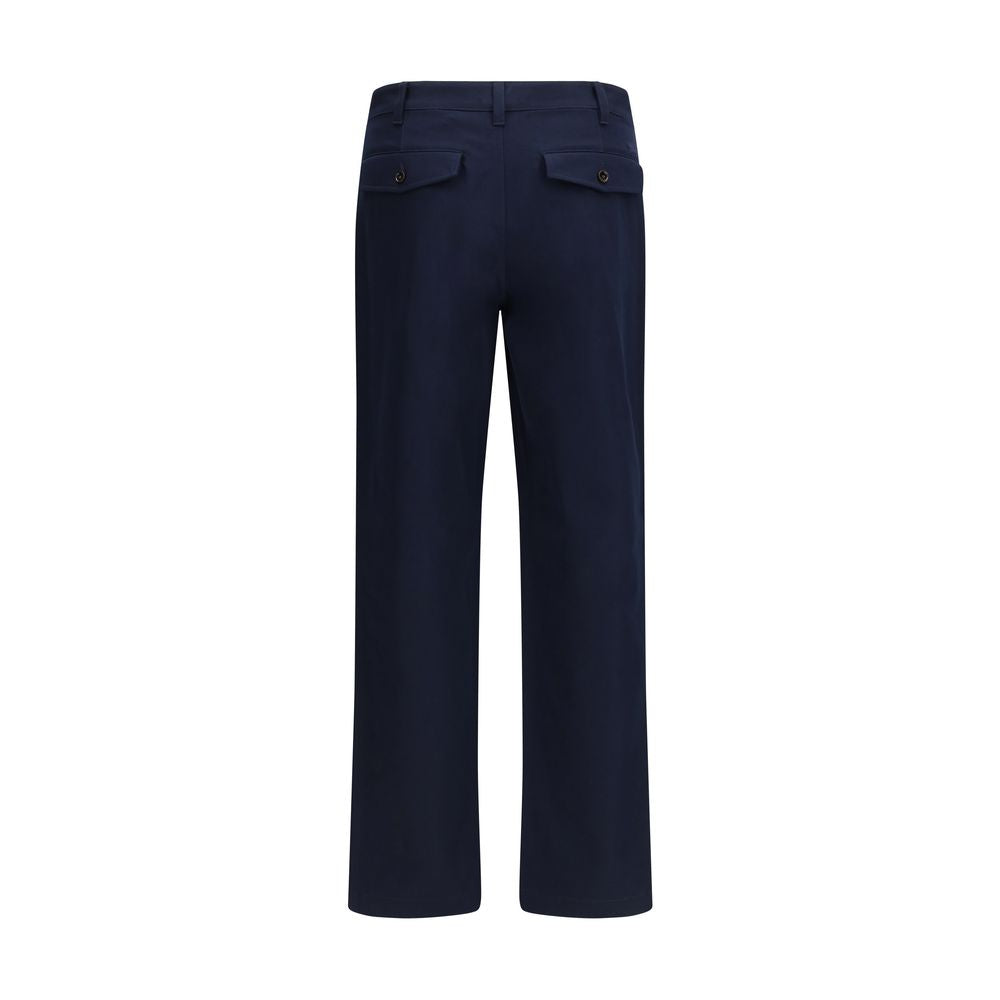 Burberry Blue Cotton Chino Trousers