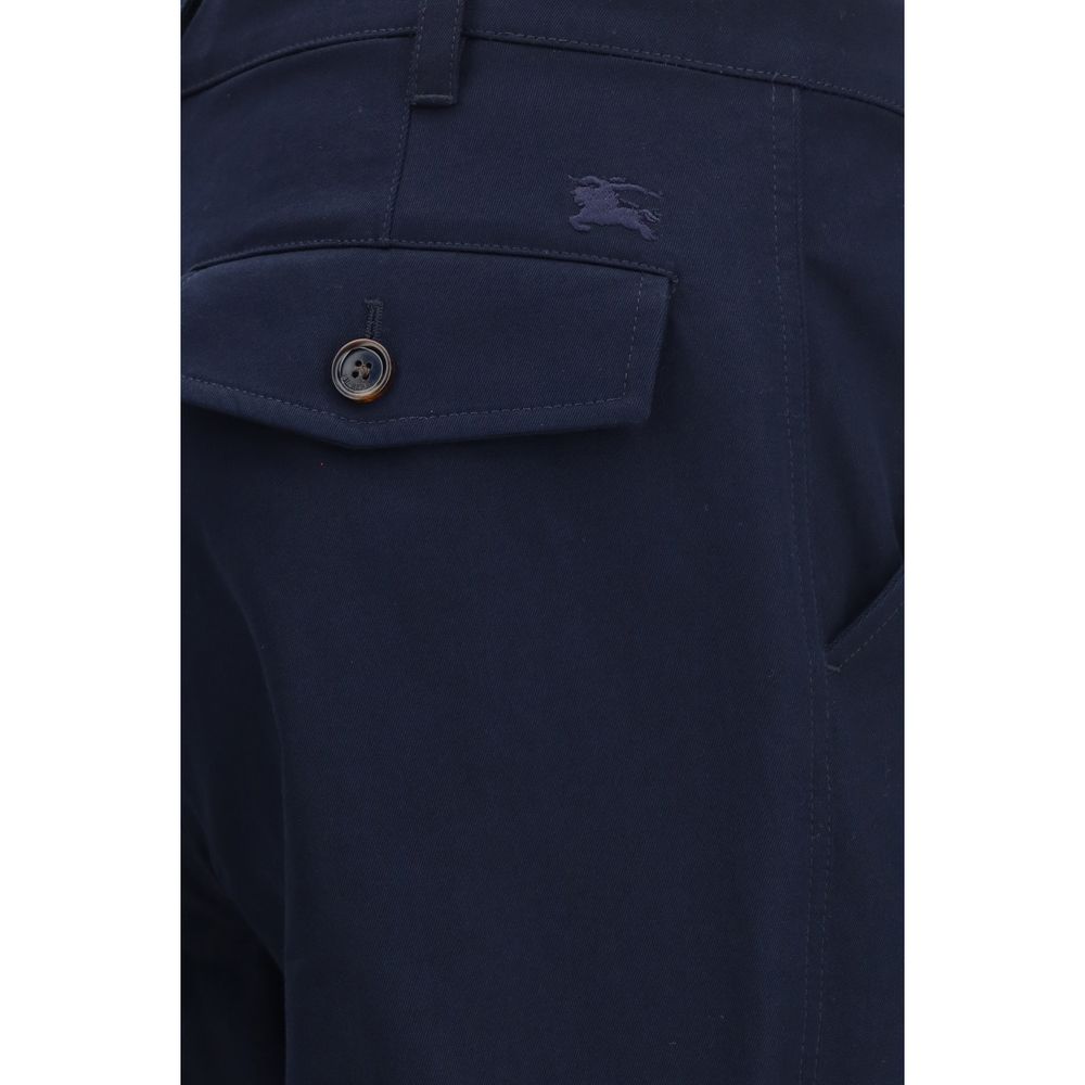 Burberry Blue Cotton Chino Trousers