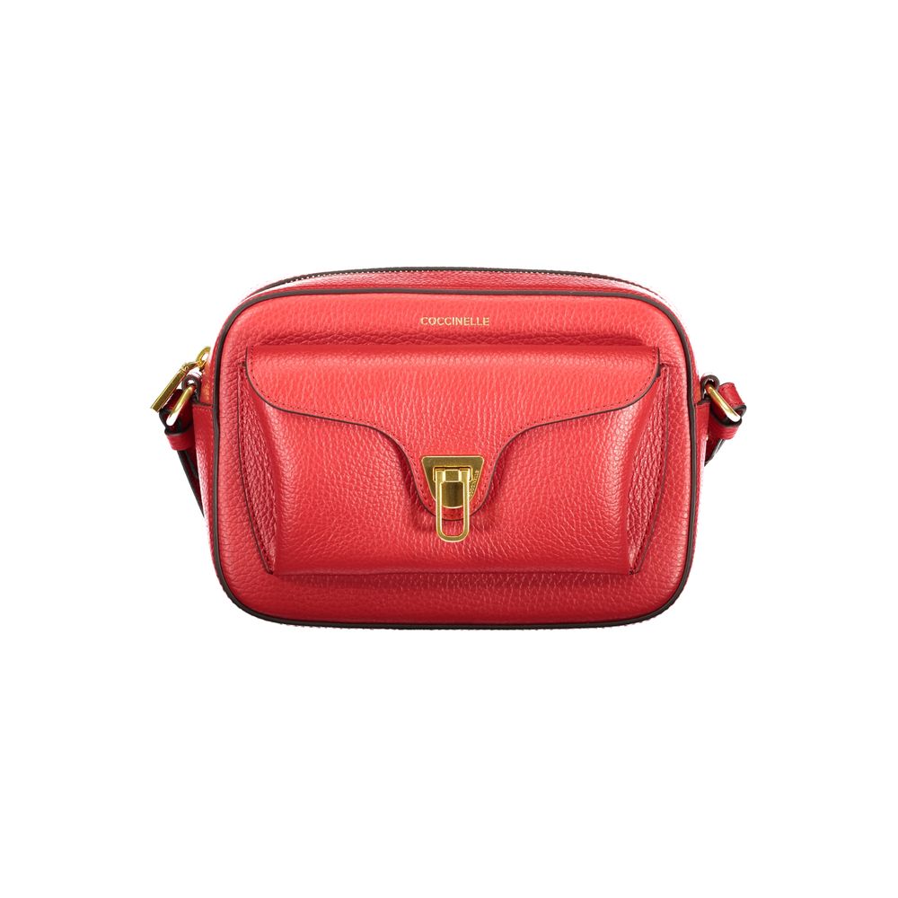Coccinelle Red Leather Shoulder Bag