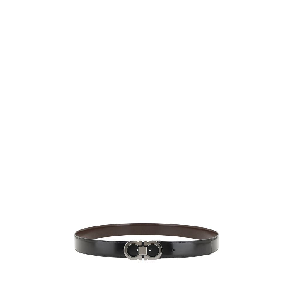 Ferragamo Black Calf Leather Belt