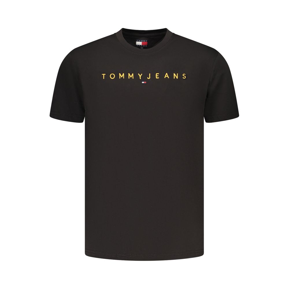 Tommy Hilfiger Black Cotton Embroidered T-Shirt