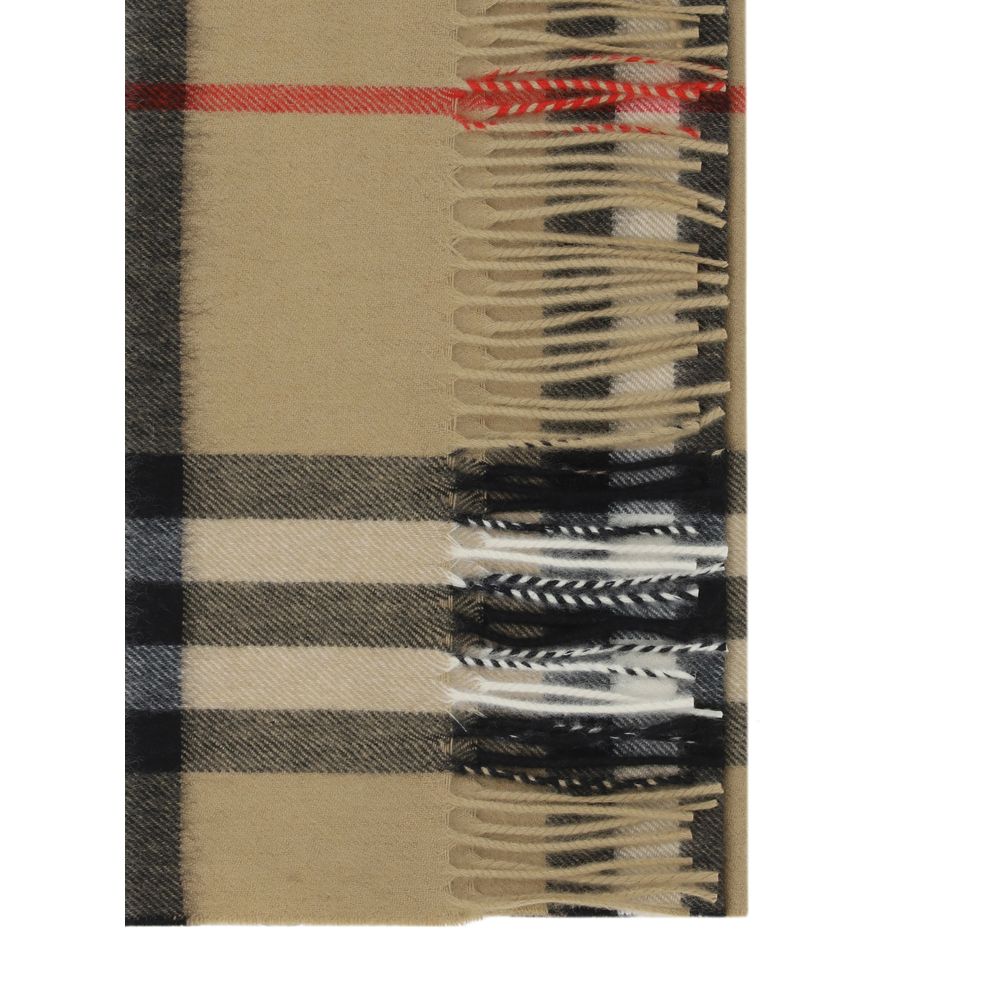 Burberry Brown Cashmere Check Scarf
