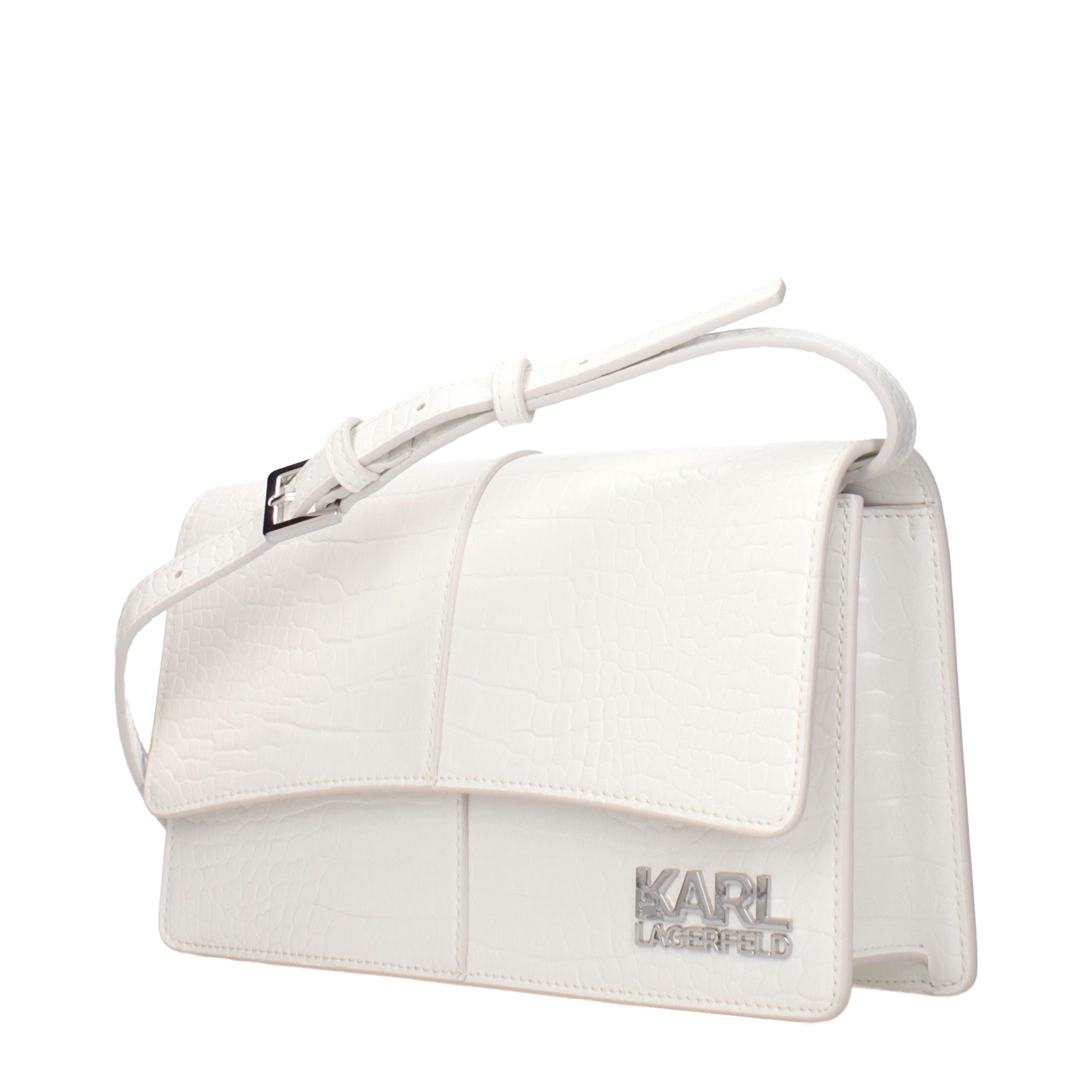 Karl Lagerfeld Polyurethane Crossbody Bag in White