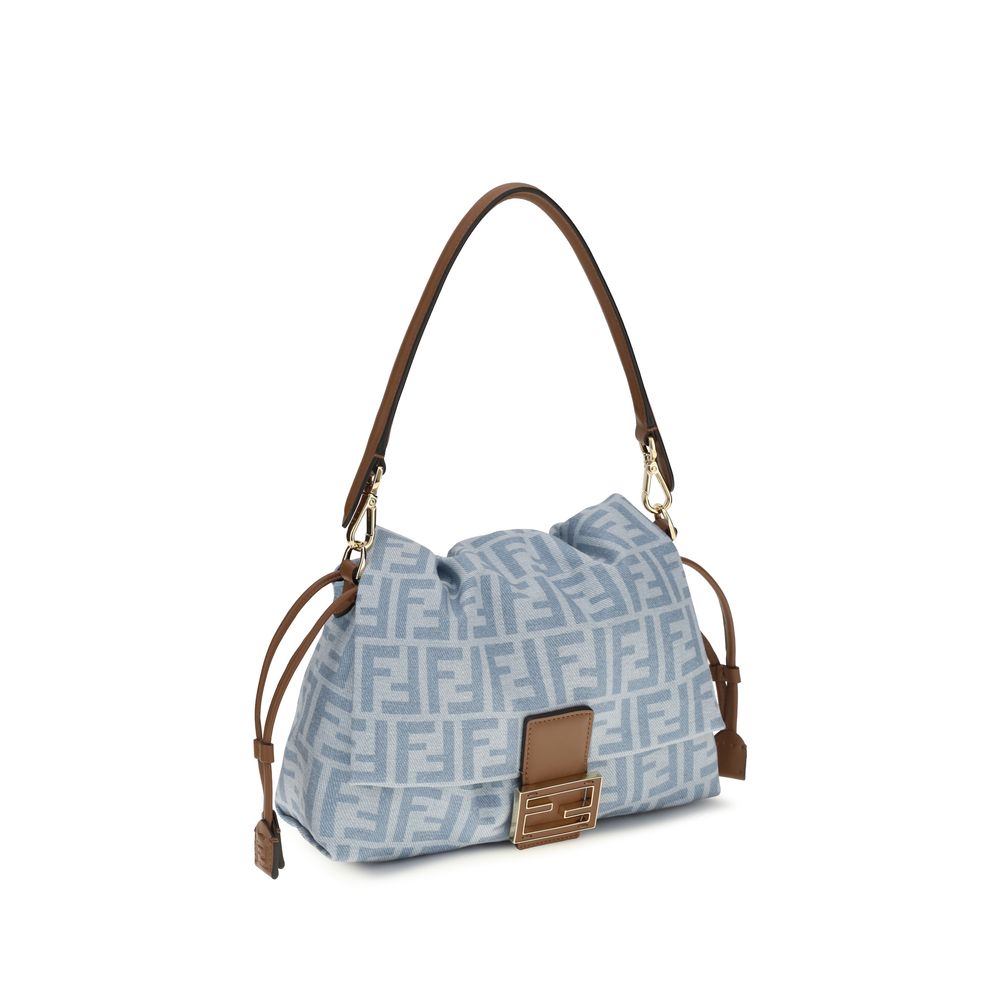 Fendi Blue FF Denim Baguette Bag