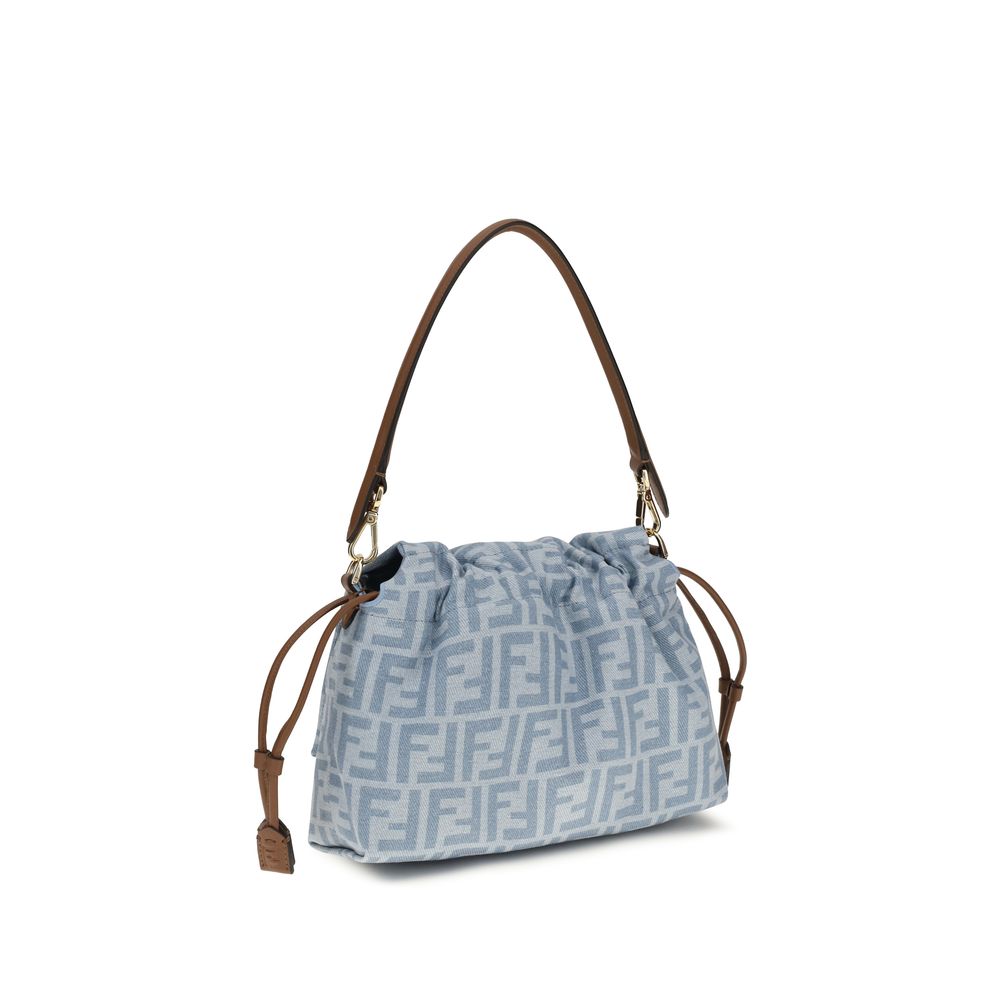 Fendi Blue FF Denim Baguette Bag