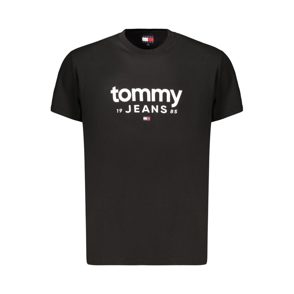 Tommy Hilfiger Black Cotton Logo T-Shirt
