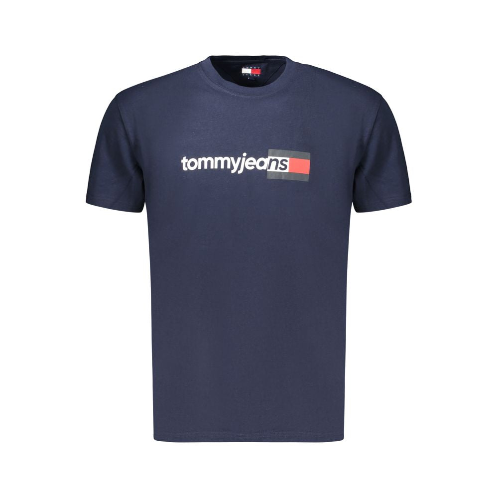 Tommy Hilfiger Blue Cotton Crew-Neck T-Shirt