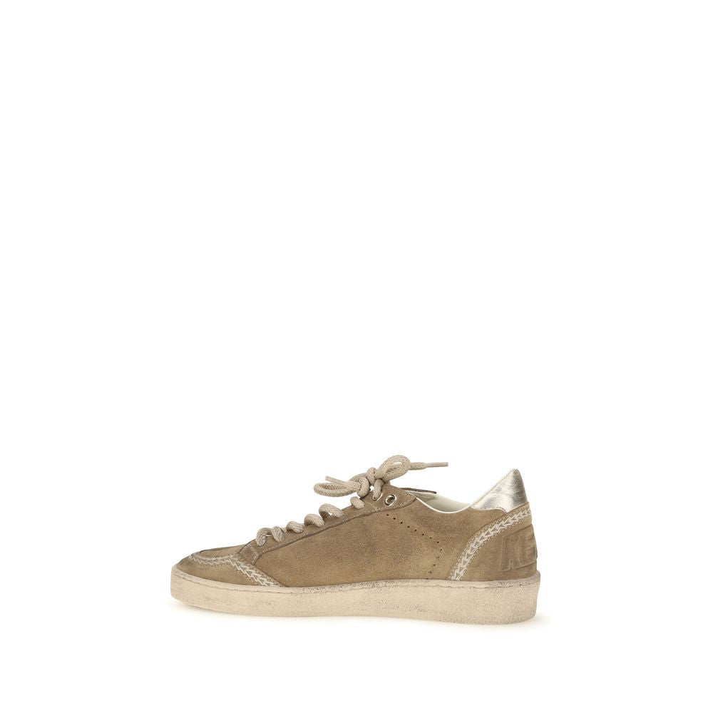 Golden Goose Beige Suede Ball Star Sneakers