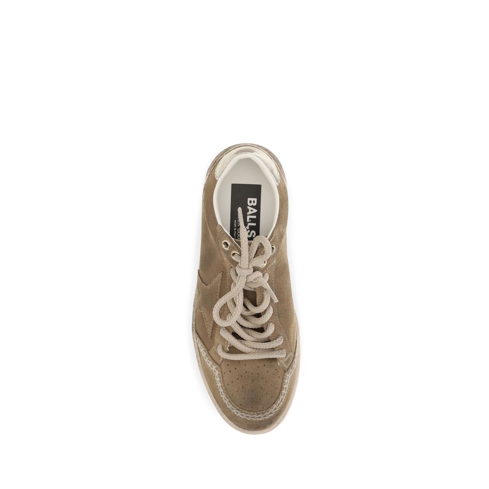 Golden Goose Beige Suede Ball Star Sneakers