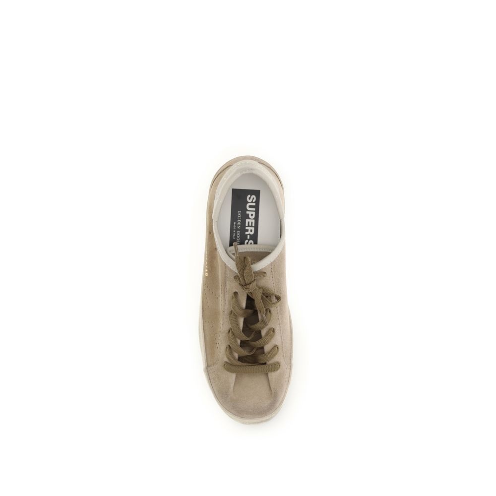 Golden Goose Beige Leather Low-Top Sneakers