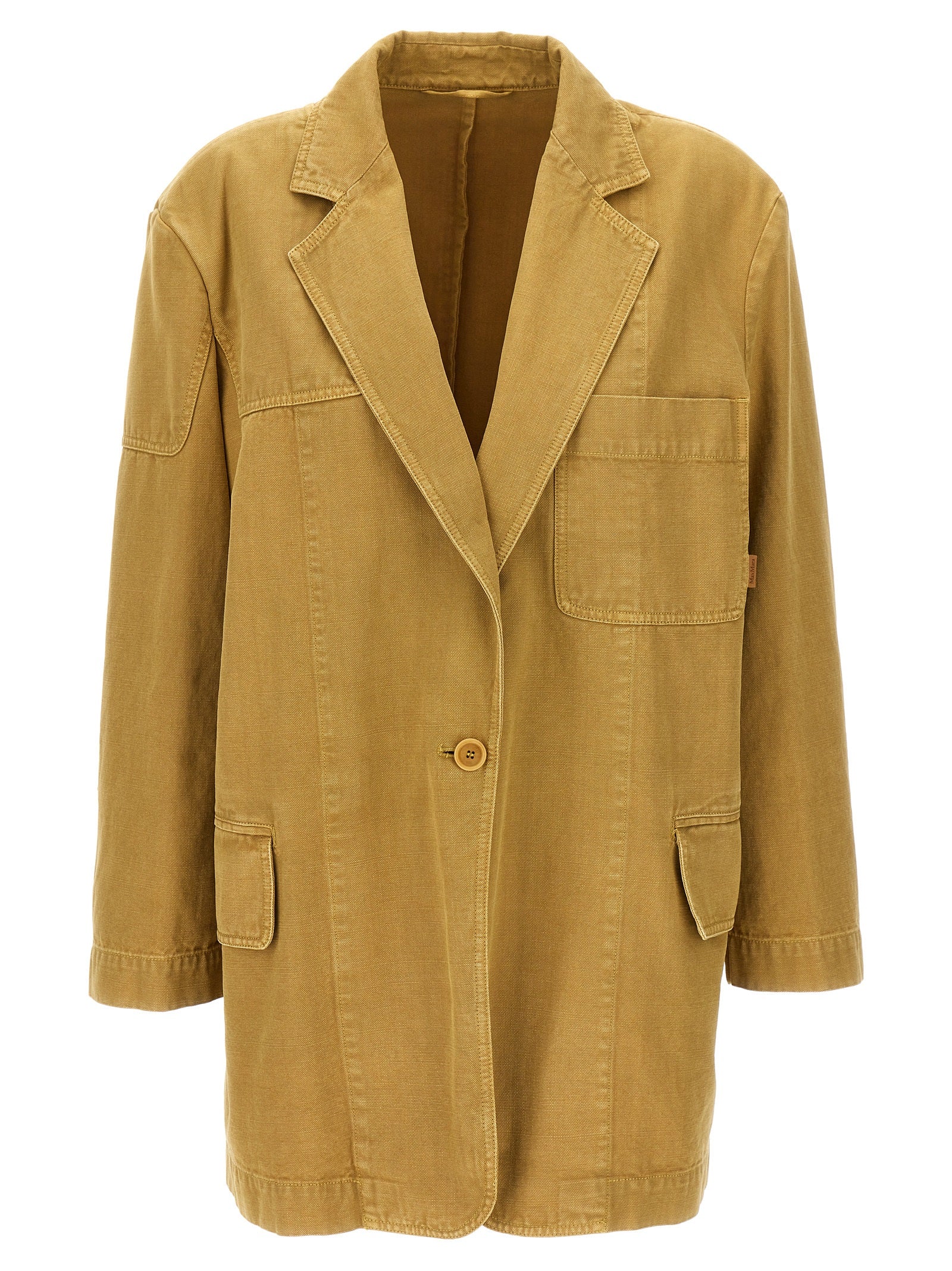 Beige Cotton Blazer