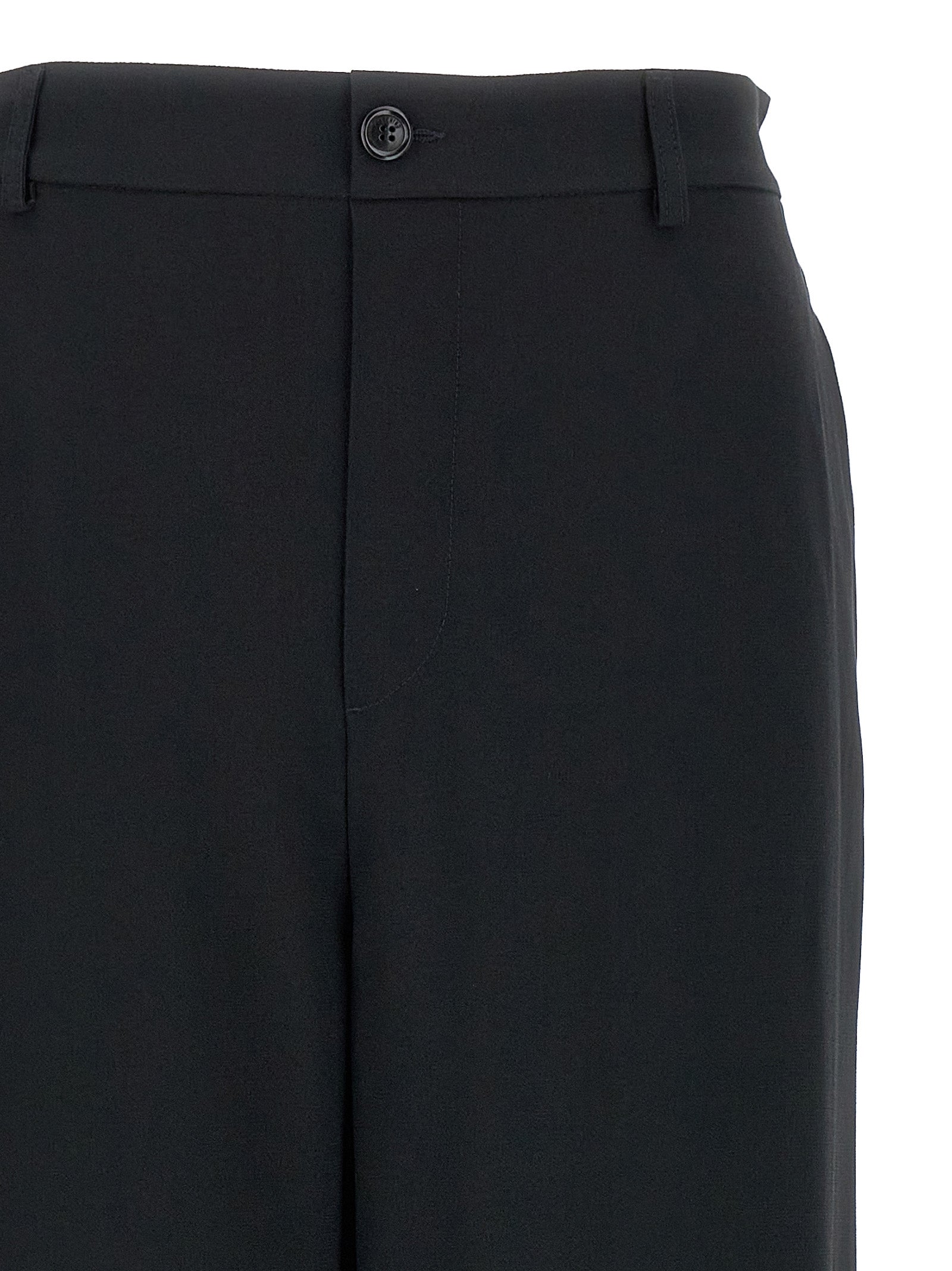 Moschino Black Acetate Casual Trousers